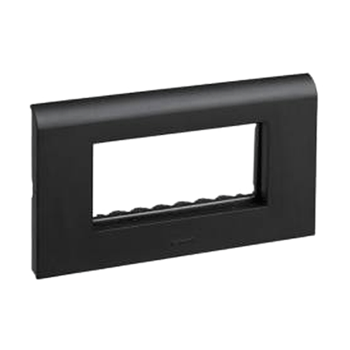 Legrand Myrius 16M Black Plate With Frame, 6732 96